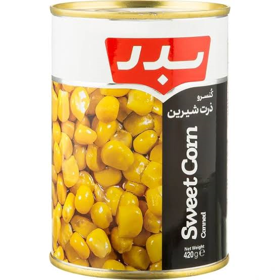 کنسرو ذرت شیرین 500گرمی بدر