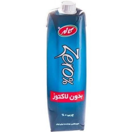 شیر زیرو یک لیتری پاکتی کاله