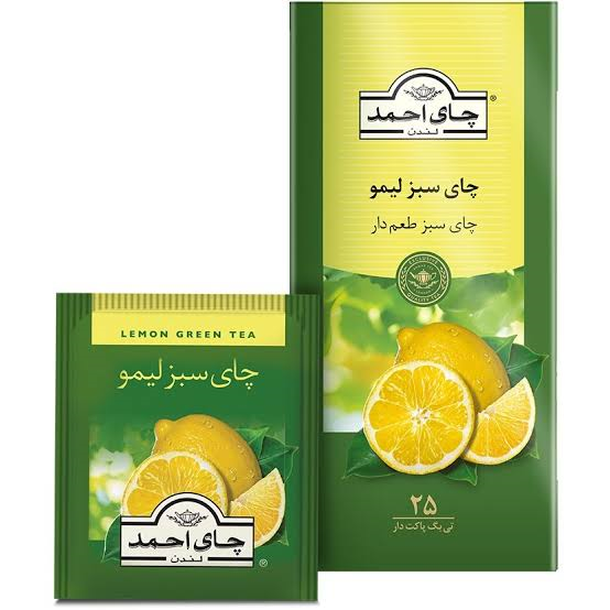 چای سبز لیمو 25عددی پاکتدار احمد