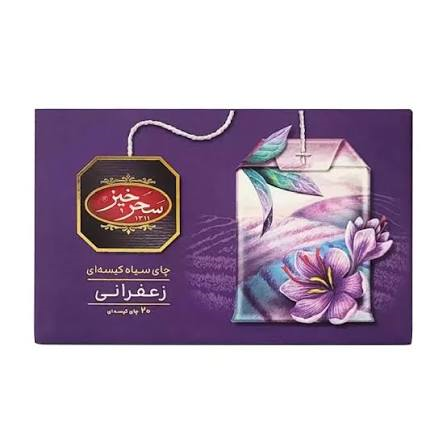 چای سیاه کیسه ای زعفرانی سحرخیز